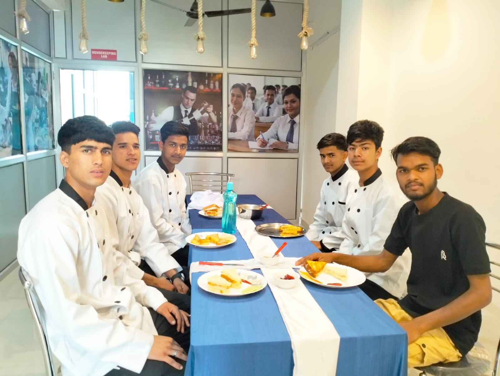 sihm students enjoying meals