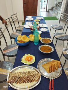 table set up for practical at sihm dehradun