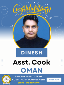 Dinesh SIHM job placement